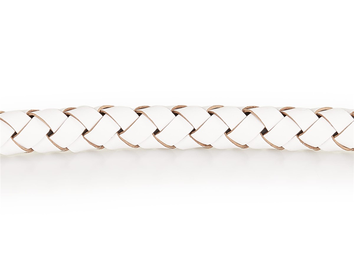 White braided leather handle