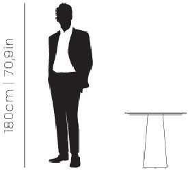 Dimensions Bertoia side table