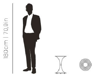 Dimensions Botti side table