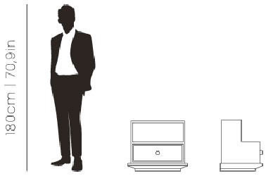 Dimensions Brando nightstand