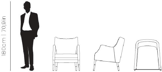 Dimensions Carver armchair