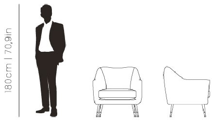 Dimensions Charlotte armchair