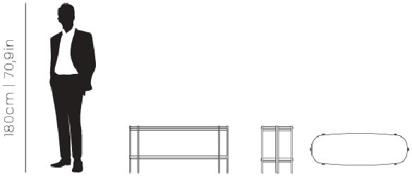 Dimensions Craig Long side table
