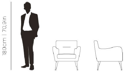 Dimensions Dandridge armchair