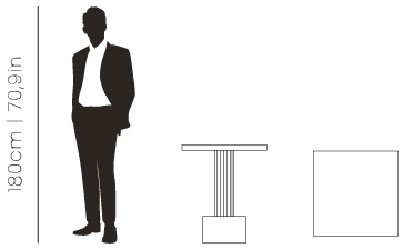 Dimensions Denning coffee table