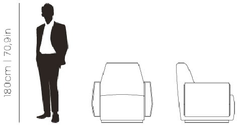 Dimensions Doris armchair