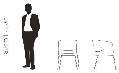 Dimensions Ellen dining chair