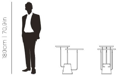 Dimensions Garland side table