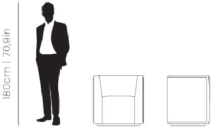 Dimensions Grace armchair