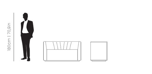 Dimensions Grace sofa