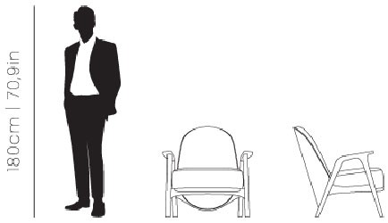 Dimensions Hadley armchair