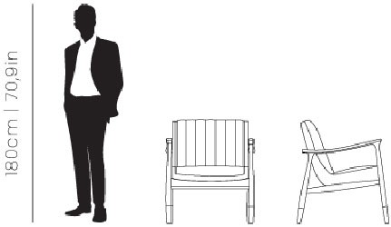 Dimensions Hudson armchair