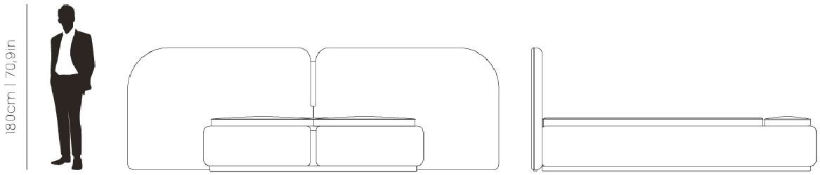 Dimensions Isadora II bed