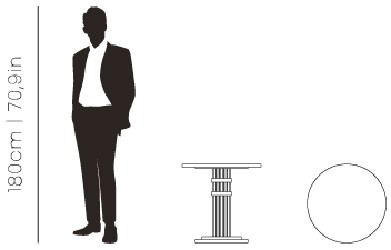 Dimensions Janis side table