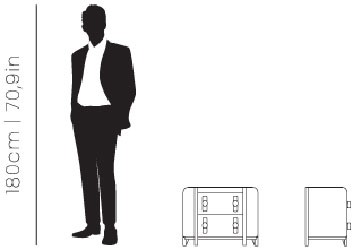 Dimensions Kahn nightstand