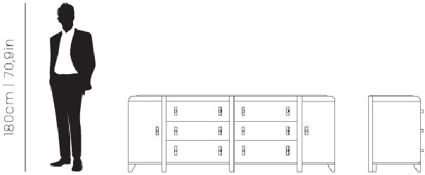 Dimensions Kahn sideboard