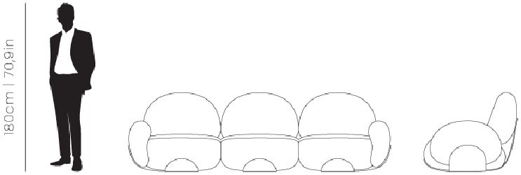 Dimensions Karlotta sofa