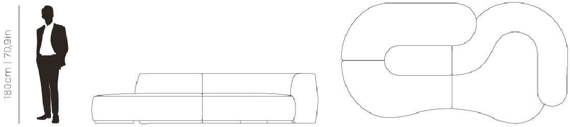 Dimensions Kay sofa