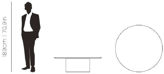 Dimensions Kayan center table