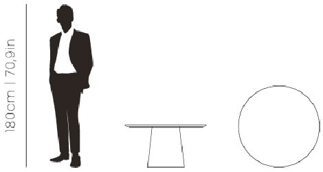 Dimensions Kayan Tall center table