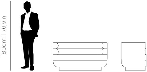 Dimensions Loren sofa