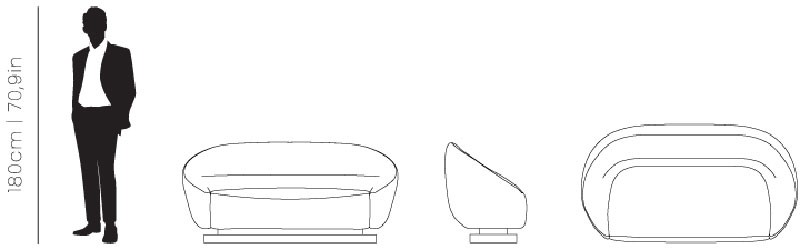 Dimensions Mansfield sofa
