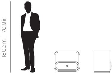 Dimensions Minelli nightstand