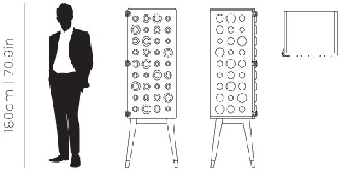 Dimensions Monocles Tall cabinet