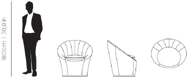 Dimensions Monroe armchair