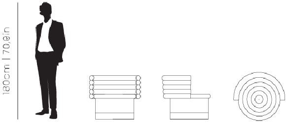 Dimensions Nesbitt armchair