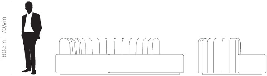 Dimensions Sherman sofa