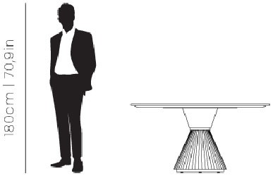 Dimensions Sidney dining table