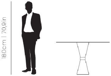 Dimensions Vinicius dining table