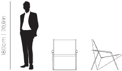 Dimensions Virna armchair