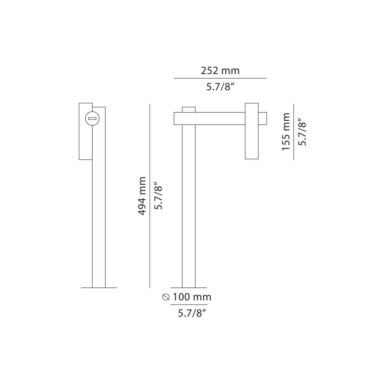 Technical Bollard light Tik p-4098X / p-4099X
