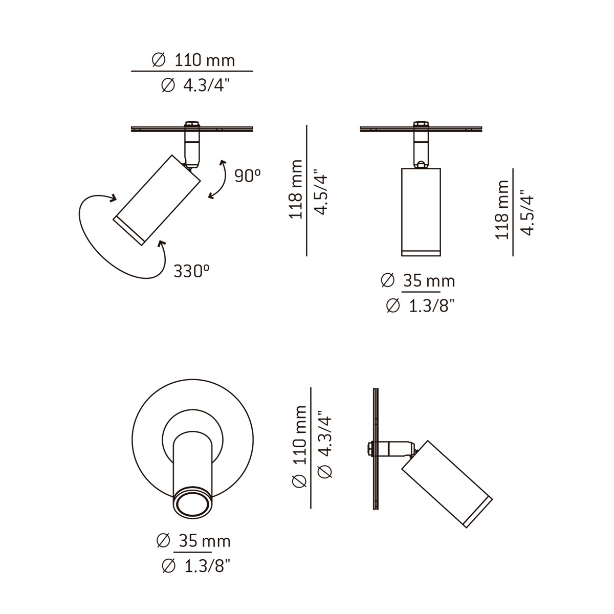 Technical Ceiling light Volta t-3533