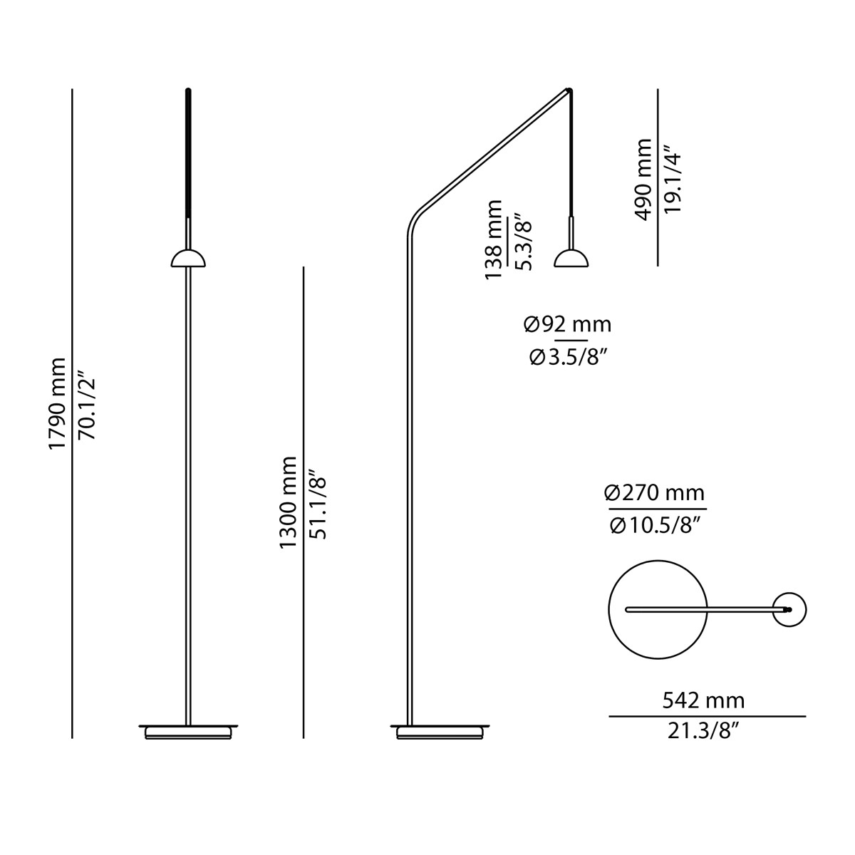 Technical Reading floor lamp Cupolina p-3939