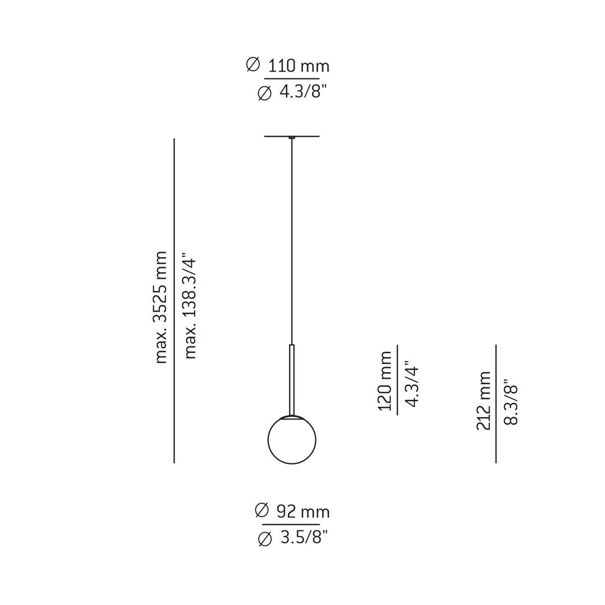 Technical Suspension lamp Alfi T-3744 / T-3744A