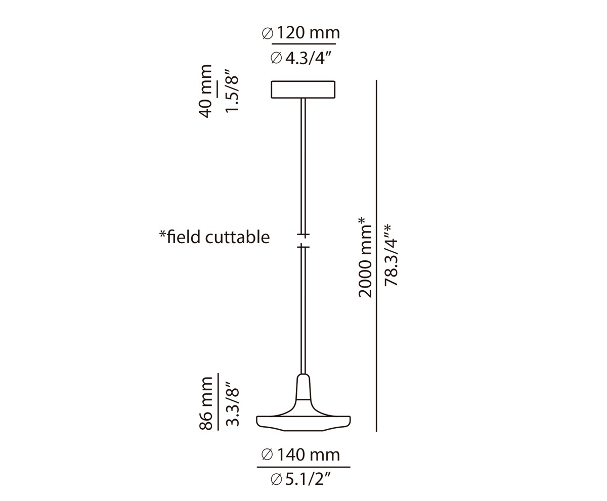 Technical Suspension lamp Button T-3302