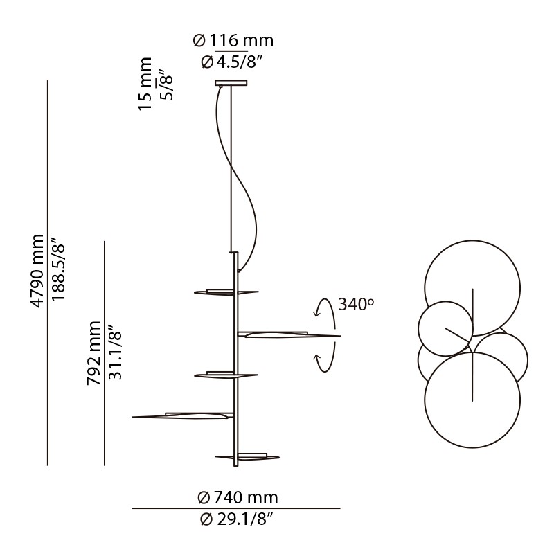 Technical Suspension lamp Obs T-3225 / T-3226