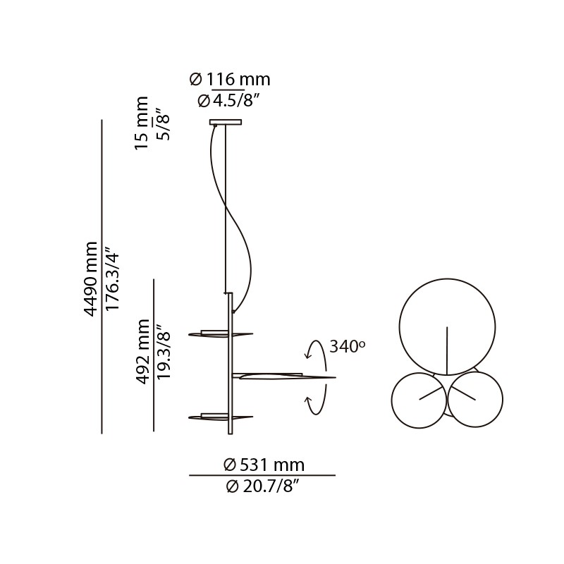 Technical Suspension lamp Obs T-3225 / T-3226
