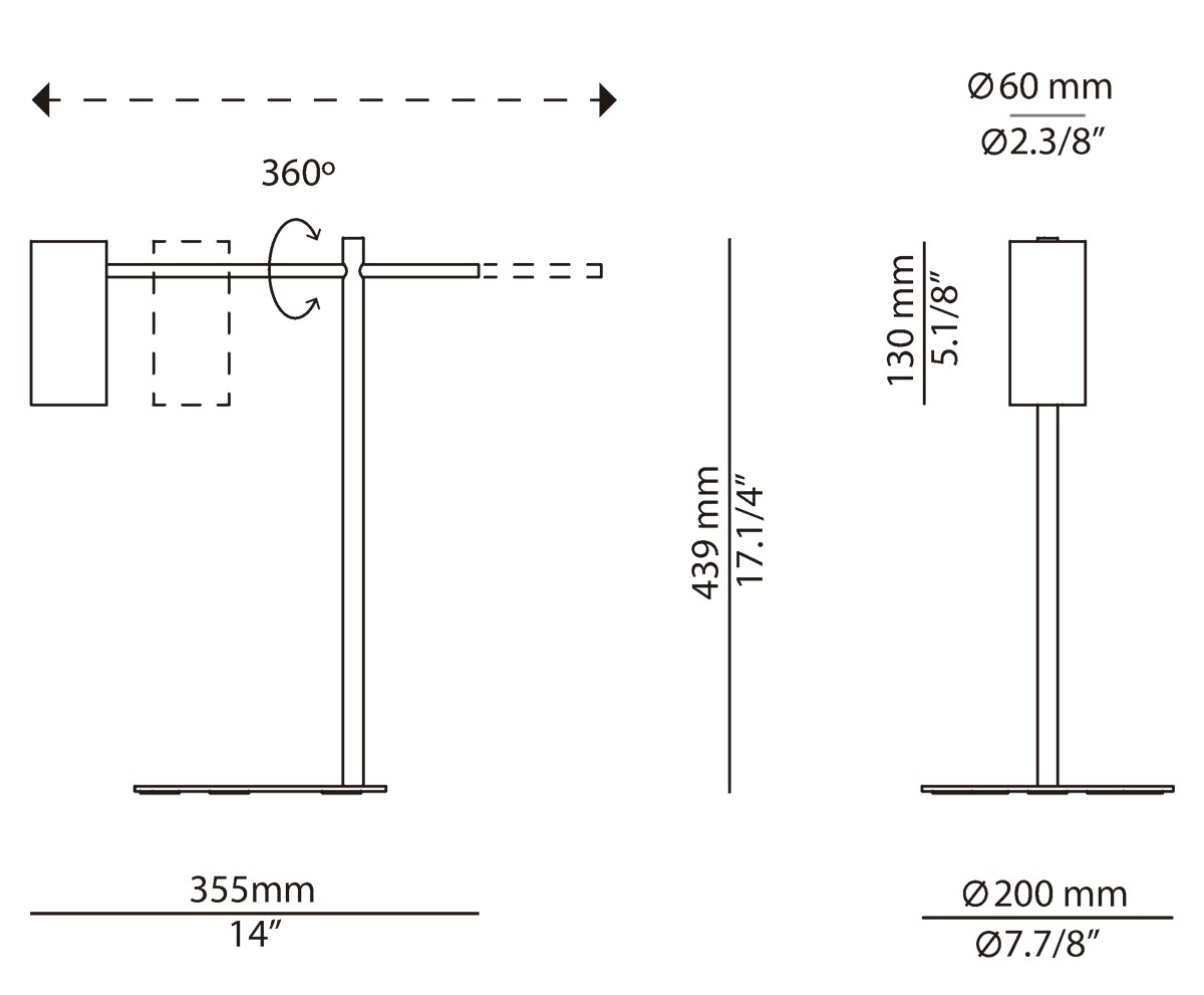 Technical Table lamp Cyls M-3907