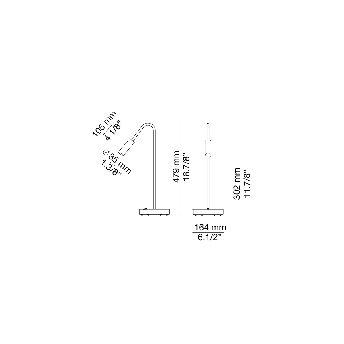 Technical Table lamp for reading Volta M-3537