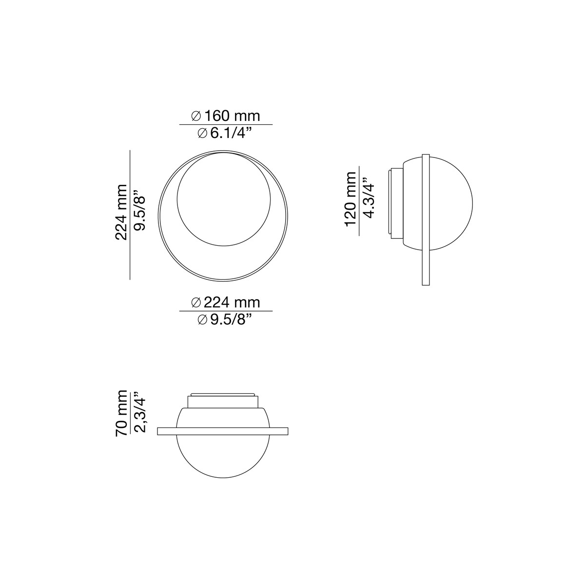 Technical Wall lamp Circ A-3722 / A-3722X