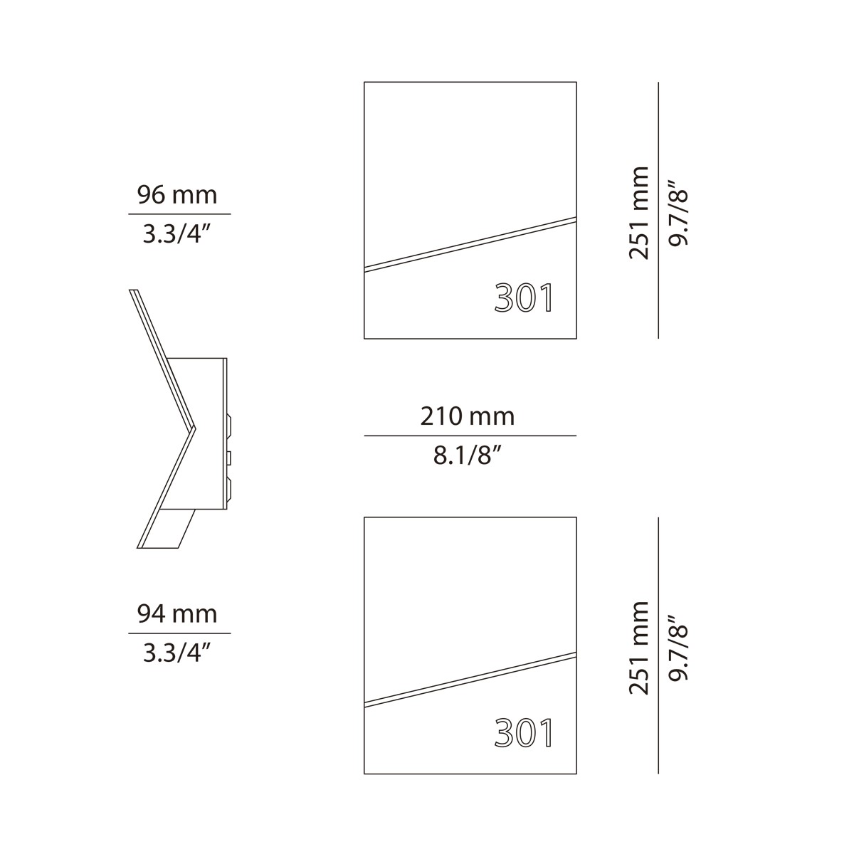 Technical Wall lamp Piu A-3020L
