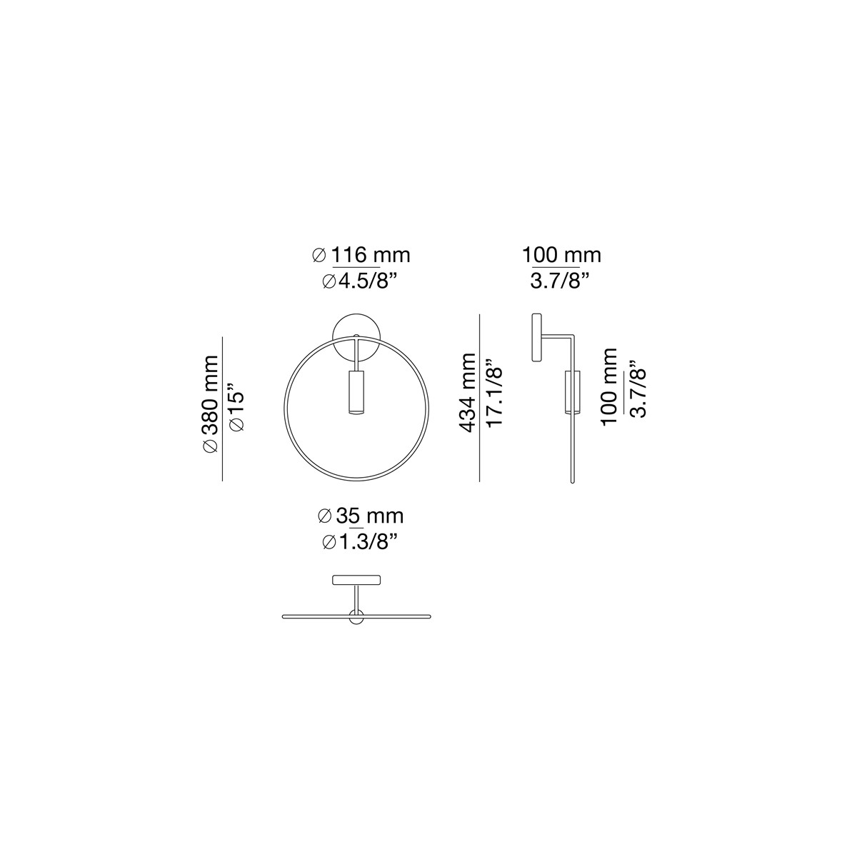 Technical Wall lamp Revolta A-3630