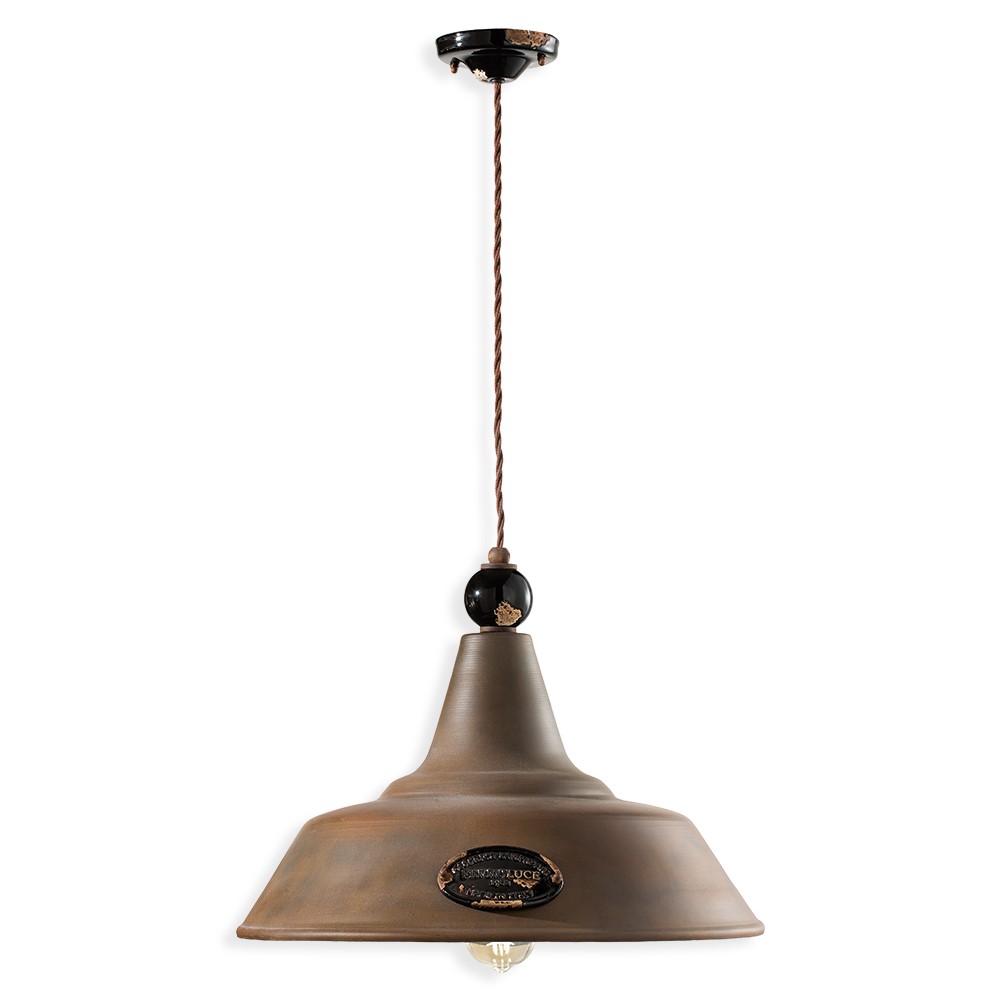 Pendant Lamp D.45 Grunge C1601 by Ferroluce