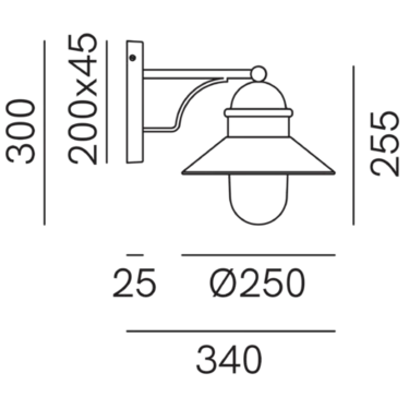 Dimensions Borgo 244.05.ORB 244.05.ORT