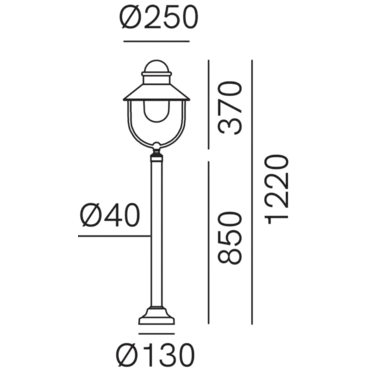Dimensions Borgo 301.B2.ORB 301.B2.ORT