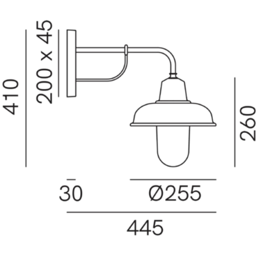 Dimensions Contrada 243.25.ORB 243.25.ORT